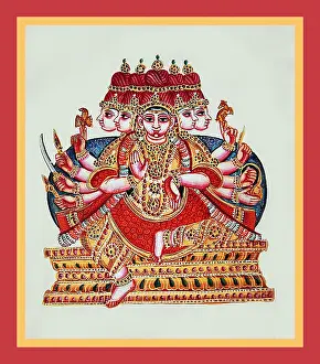 Album Prints: Sadashiva, with five heads and five pairs of arms