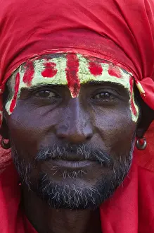 Sadhu or holy man, close-up, portrait