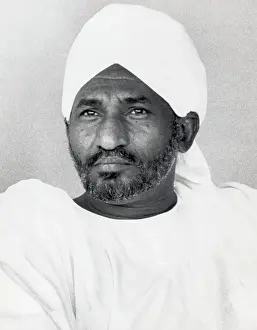 Turban Prints: Sadiq Al-Mahdi Headshoulders Alone Turba