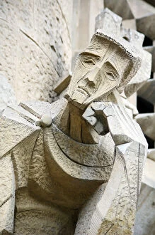 Barcelona Spain Collection: Sagrada Familia Statue Portrait