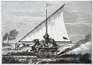 A Sail Wagon In The 19Th Century