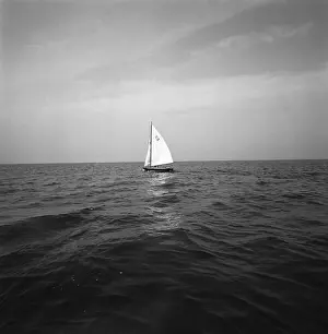 Ocean And Sea Prints: Sailboat on ocean