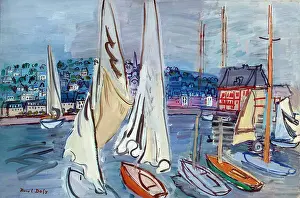 Harbour Prints: Sailing Boats At Trouville