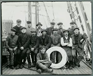 Sailing Crew Posing on Deck
