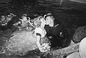 Sailor And Bride in Scuba Diving Wedding