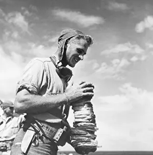 Sandwich Prints: Sailor Carrying Tall Sandwich