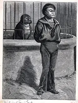 Cage Prints: Sailor from HMS Seal Next to Actual Seal