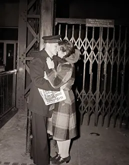 Sailor Kisses Girl Goodbye during WWII
