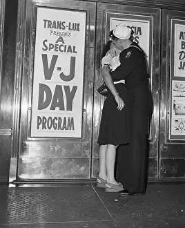 Sailor Kissing Woman on V-J Day
