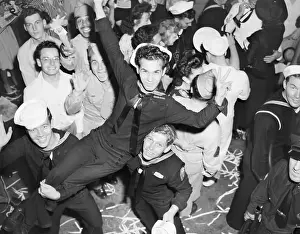 Celebrating Prints: Sailors Celebrating After Hearing End of War