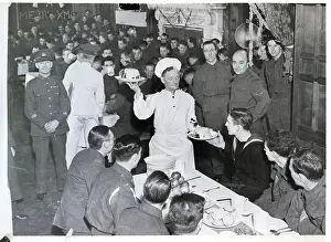 Sailors Prints: Sailors In Hospital Being Served Dinner
