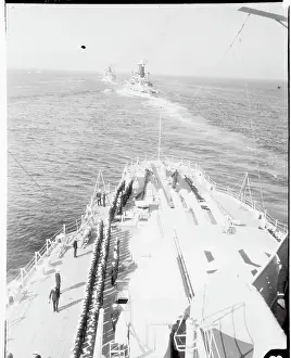Sailors Lining Deck of U.S.S. Arizona