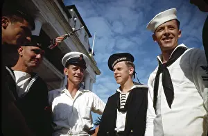 Sailors and Marines on Shore Leave 1943