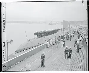 Groton Prints: Sailors Standing on a Submarine
