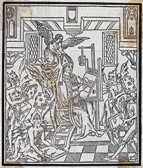 Saint Augustine Composing City of God