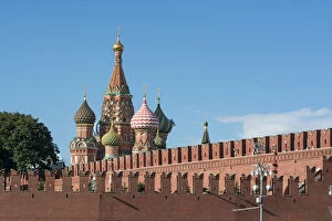 Images Dated 31st August 2015: Saint Basils Cathedral and Kremlin in Moscow