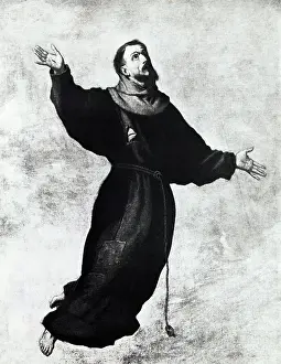 Ascending Prints: Saint Francis Floating Heavenward