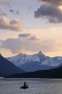 Saint Marys Glacier Lake with Wild Goose Island, Fusillade Mountain, Glacier National Park, Rocky Mountains, Montana, USA