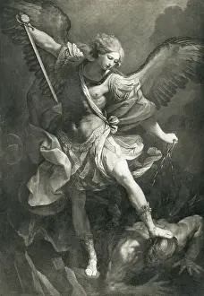 Italian Prints: Saint Michael by Reni Guido