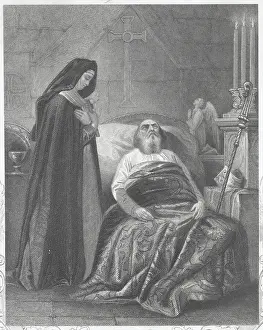 Saint Patrick Dying with Nun at Bedside
