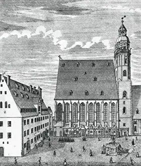 Leipzig Prints: Saint Thomas Church in Leipzig