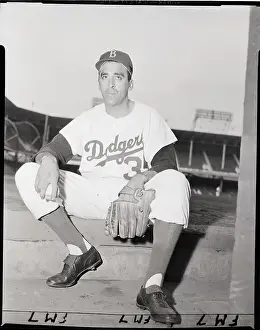 Sal Maglie In Brooklyn Dodger Uniform