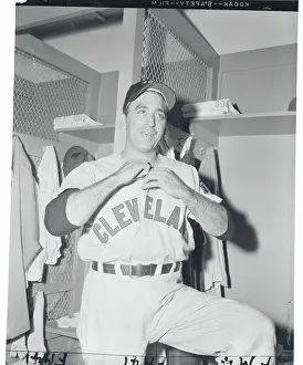 Sal Maglie Wearing a Cleveland Indians Uniform