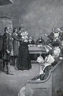 Salem Witch Trial Scene by Howard Pyle