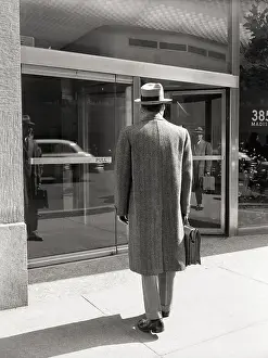 Salesperson Prints: Salesman in Front of Office Building