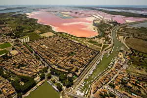 Camargue Prints: Salines and the historic centre in the quadrilateral of Aigues-Mortes