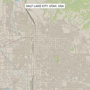 Computer Graphic Collection: Salt Lake City Utah US City Street Map