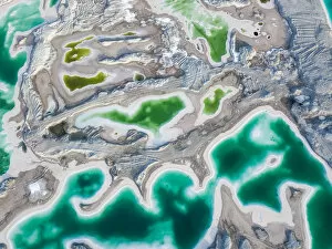 abstract aerial art prints/salt lake landscape