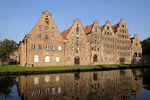 Lubeck Prints: The salt warehouses, Lubeck, Schleswig-Holstein, Germany