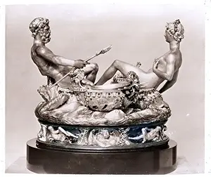 Florentine School Prints: Saltcellar with Neptune and Tellus by Benvenuto Cellini (Saltcellar Side)