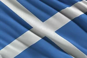 Images Dated 10th September 2014: Saltire, flag of Scotland