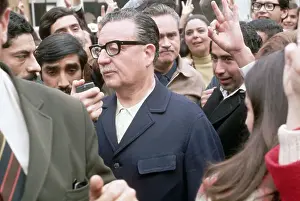 Eyeglasses Prints: Salvador Allende In Midst Of Crowd