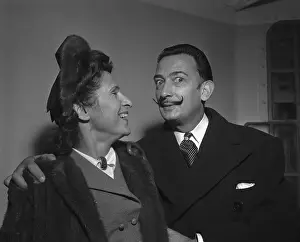 Salvador Dali Displaying Handlebar Moustache
