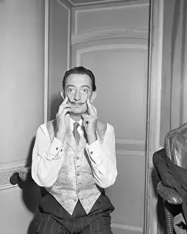 Salvador Dali with Lengthy Mustache