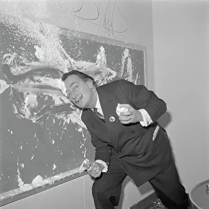Salvador Dali Rubbing His Head in Shaving Cream