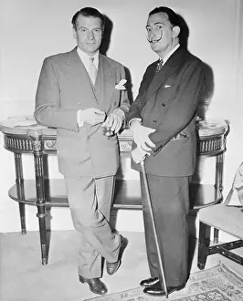 Salvador Dali with Sir Laurence Olivier