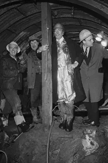 Salvador Dali Standing in Sewer Tunnel