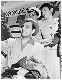 Salvador Leader Arriving in America by Airplane