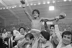 Carrying Prints: Salvador Sanchez On Shoulders Of Trainer