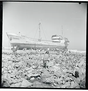Casablanca Prints: Salvage Crews by Grounded Ship