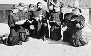 Historical Reenactment Prints: Salvation Army Cadets Performing a Ceremony