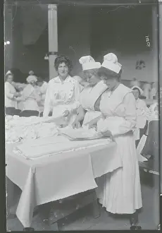 Caring Prints: Salvation Army Making Bandages