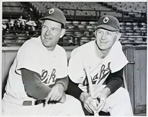 Oakland Prints: Sam Chapman Seated W/Mel Ott