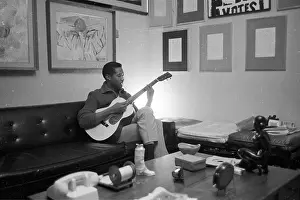 Prints of Sam Cooke plays guitar on November 30, 1960 in Los Angeles, California. (Photo by Jess Rand/Michael Ochs Archives/Getty Images) The man known as the King of Soul: Sam Cooke Portrait Session