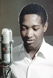 Prints of Soul Singer Sam Cooke at the RCA Recording Studio in Los Angeles, California circa 1959. (Photo by Jess Rand/Michael Ochs Archives/Getty Images) The man known as the King of Soul: Sam Cooke At RCA