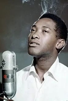 Prints of Soul Singer Sam Cooke at the RCA Recording Studio in Los Angeles, California circa 1959. (Photo by Jess Rand/Michael Ochs Archives/Getty Images) The man known as the King of Soul: Sam Cooke At RCA